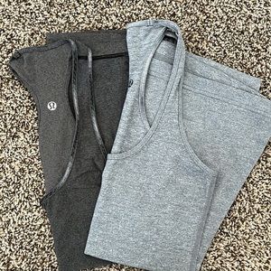 Pair of Lululemon Athletica racer back tank tops size 6. Like new.